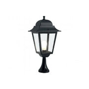 Paletto Da Cancello Contemporaneo Mito Alluminio E Vetro Nero 1 Luce E27