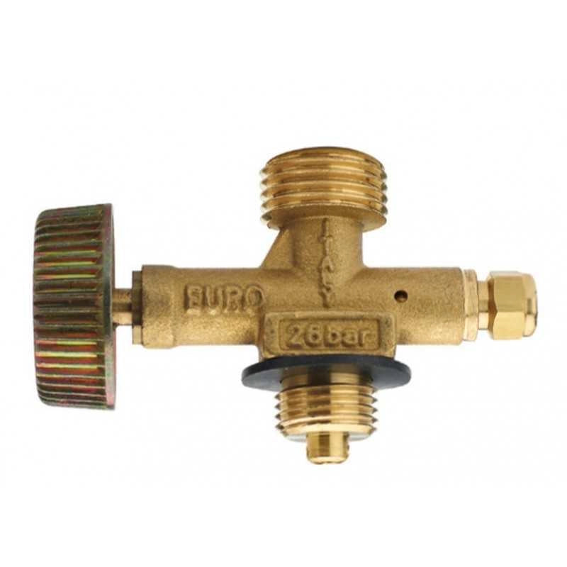 RUBINETTO BOMBOLA ATTACCO FRANCESE VERTICALE SFIATO W20X1/14 SX 26 BAR - UNIVERSALE