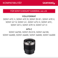 Obiettivo video V-AF 100 mm T2,3 FE compatibile con Sony E, per videocamera, con autofocus risoluzione 8K e lampada Tally, alta intensità luminosa per full-frame e APS-C