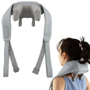 Massaggiatore shiatsu con impasto profondo 4D dei tessuti con riscaldamento, Massaggiatore per collo e spalle Grigio-Massaggiatori