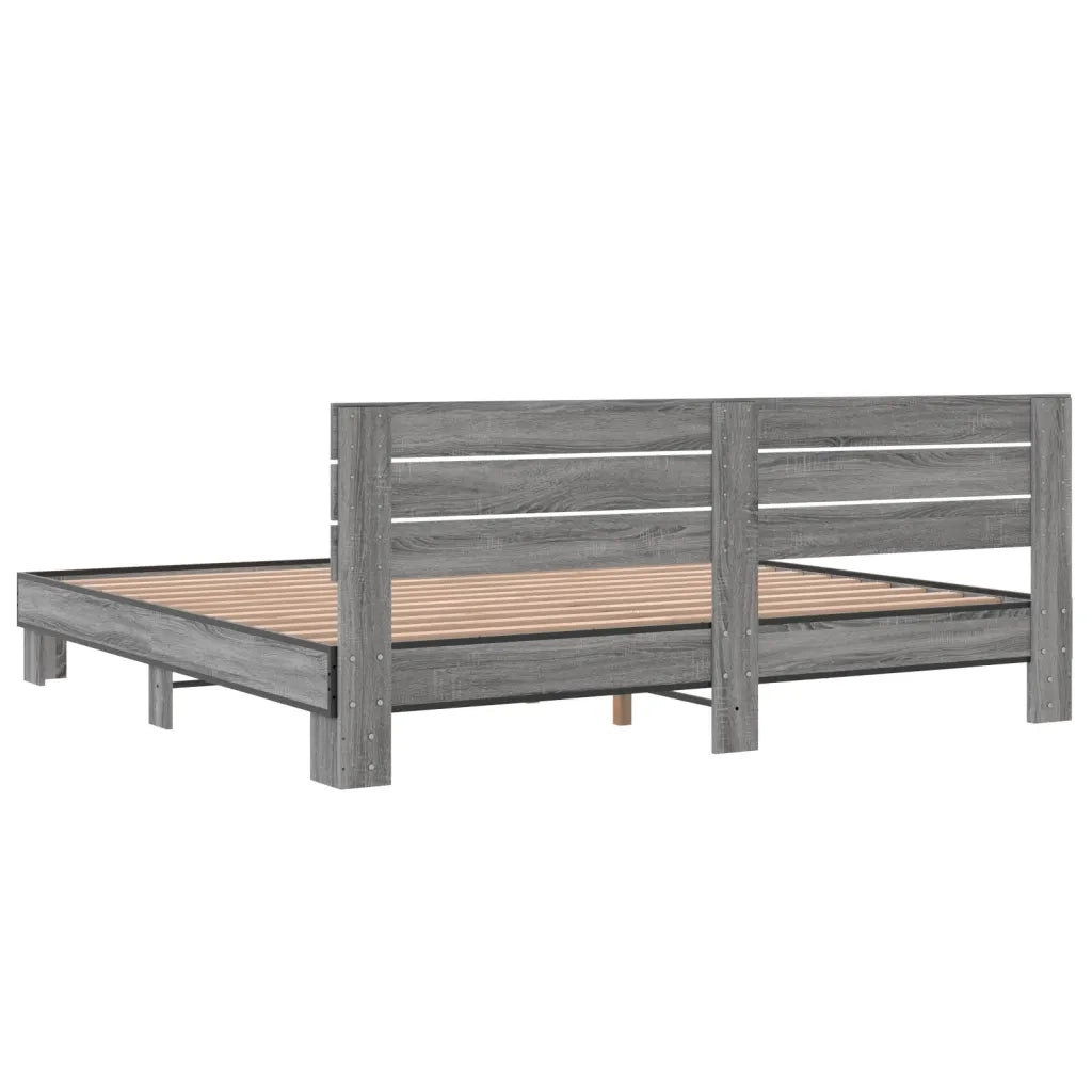 Giroletto Grigio Sonoma 200x200 cm in Legno Multistrato Metallo