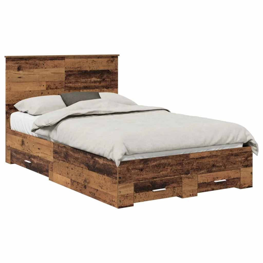 Struttura del letto con testiera Legno vecchio 120 x 190 cm 3411339