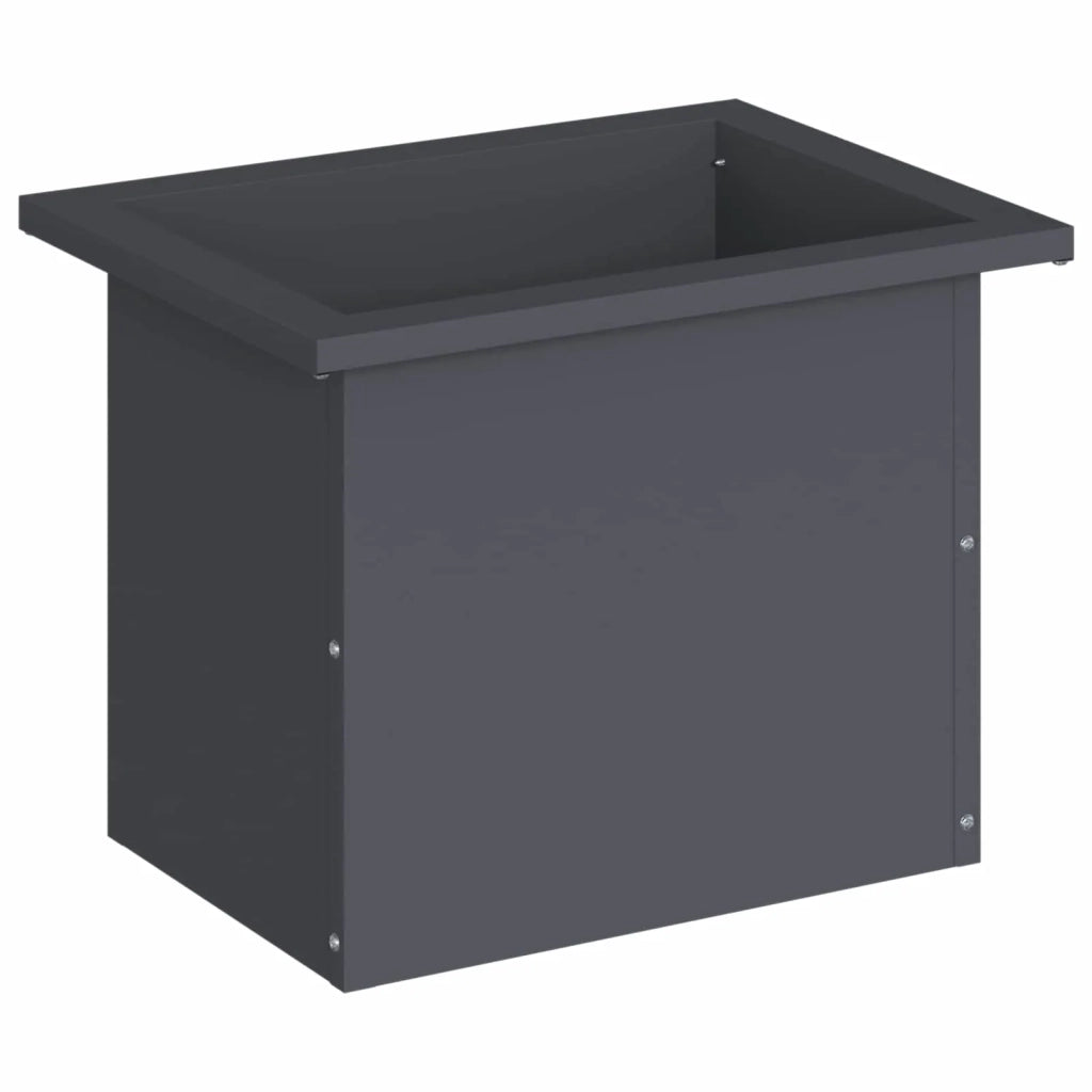 Fioriera da giardino con LED Antracite 30 x 40 x 30 cm Acciaio 8008074