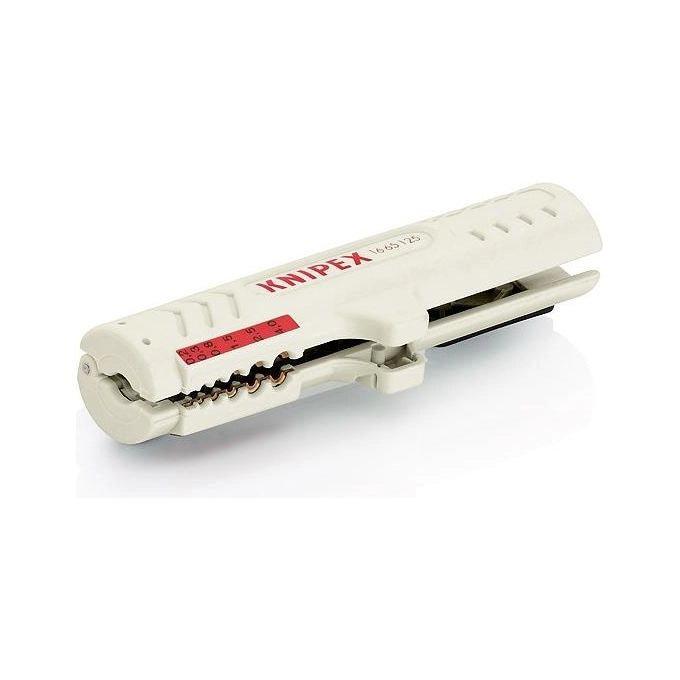 Knipex 16 65 125 SB Utensile Spelacavi per Cavi Dati UTP STP 4,5 - 10 mm 0,2 - 4 mm² Corpo in Plastica Rinforzata con Fibra di Vetro Lame in Acciaio Temprato con Rivestimento TiN colore Grigio