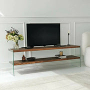 Umbria, Mobile Porta tv 2 Ripiani, 140x35x45h cm Marrone