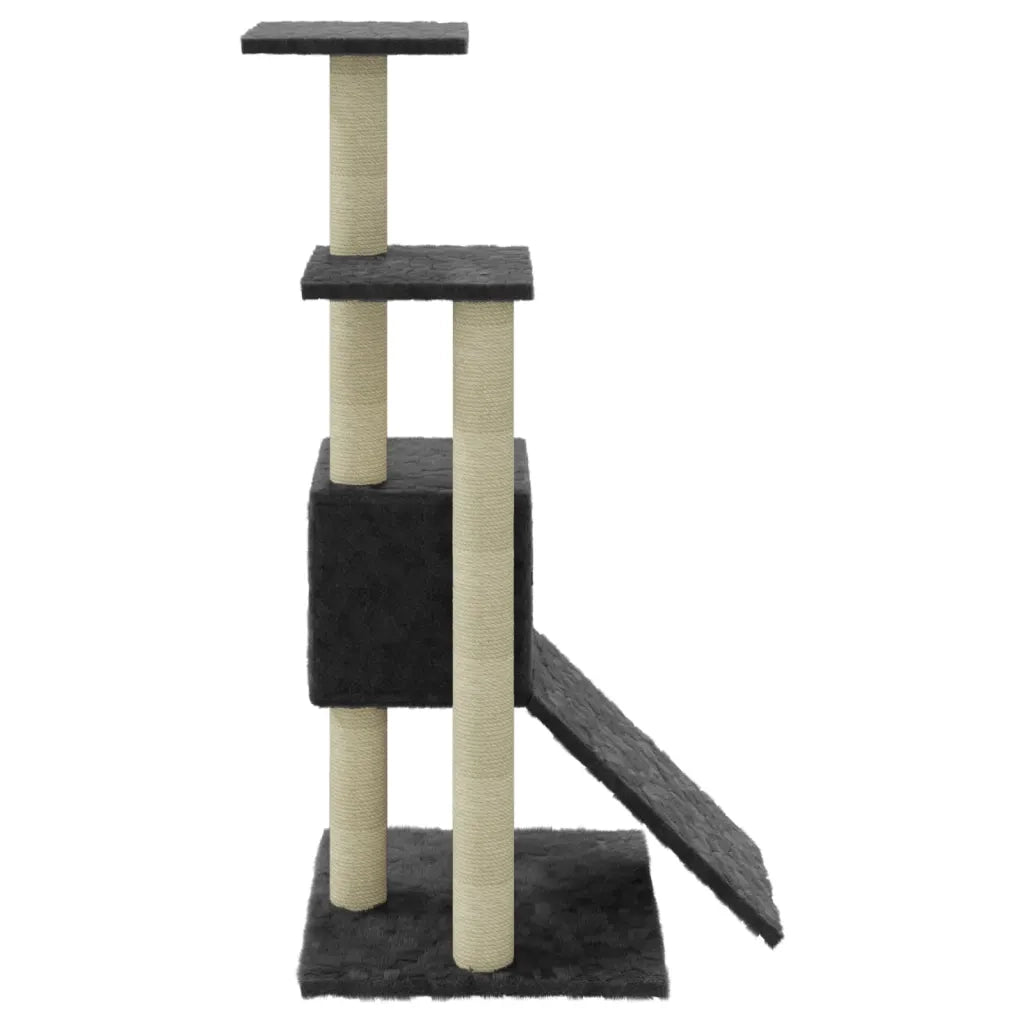 Albero per Gatti con Tiragraffi in Sisal Grigio Scuro 92 cm cod mxl 9191
