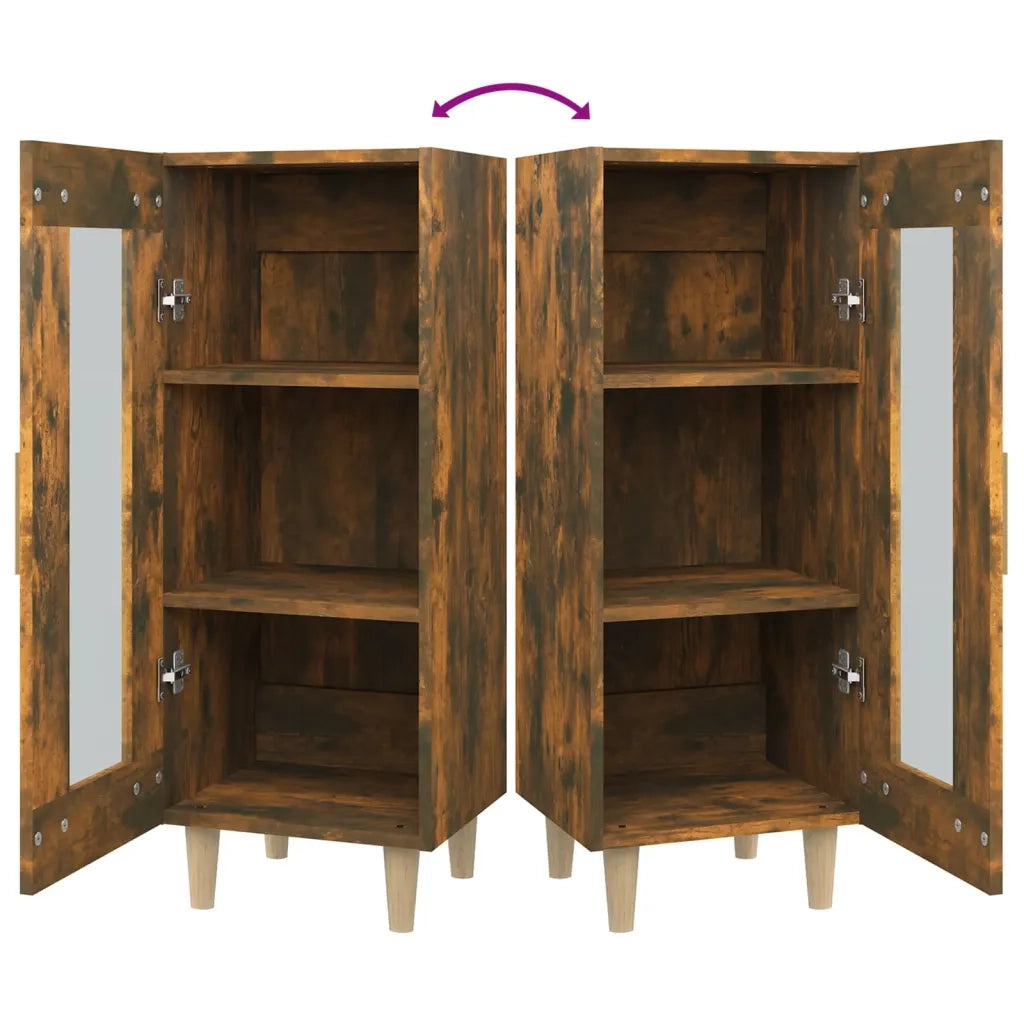 Credenza-Buffet-Armadio da cucina Rovere Fumo 34,5x34x90 cm in Legno Multistrato 295978