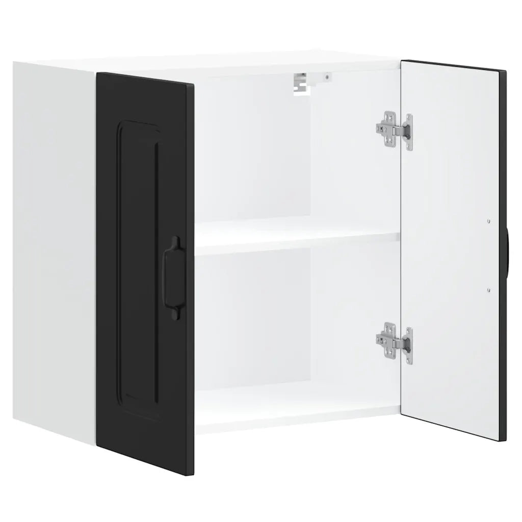 Pensile da Cucina-Armadio da cucina Kalmar Nero in Legno Multistrato 408255