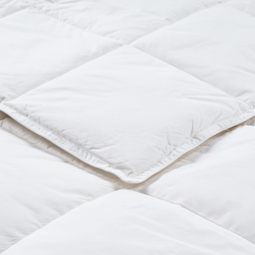Piumino in cotone Japara bianco super king size 220 x 240 cm imbottitura in piumino d'anatra trapuntato biancheria da letto camera da letto