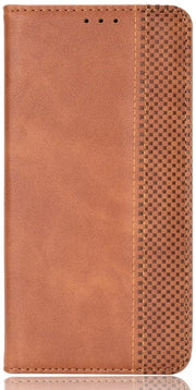Portamonete in pelle PU premium - chiusura a scatto - slot per carte - funzione di blocco RFID - resistente agli urti - compatibile con ZTE Blade V50 Vita - custodia per telefono
