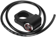 Interruptore di illuminazione per motocicli - Schermo protetto - Interruttore LED impermeabile - Nero - 25mm di lunghezza del cavo