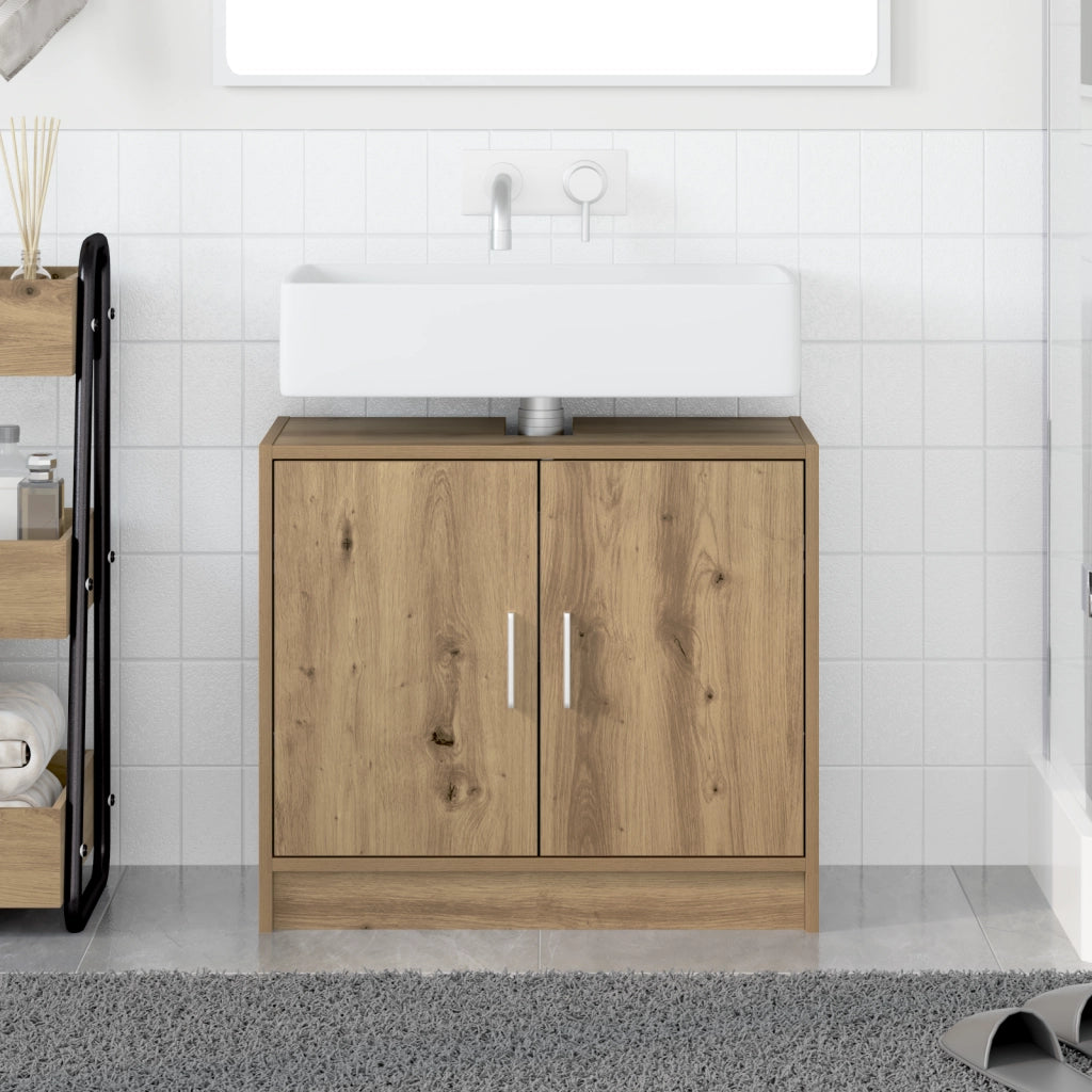 Mobile lavabo Rovere artigianale 63x29x55 cm Legno ingegnerizzato