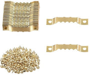 100 Haken a Ghiaccio con 200 Viti, adatti per quadri, foto, opere d'arte, orologi e arredamento.