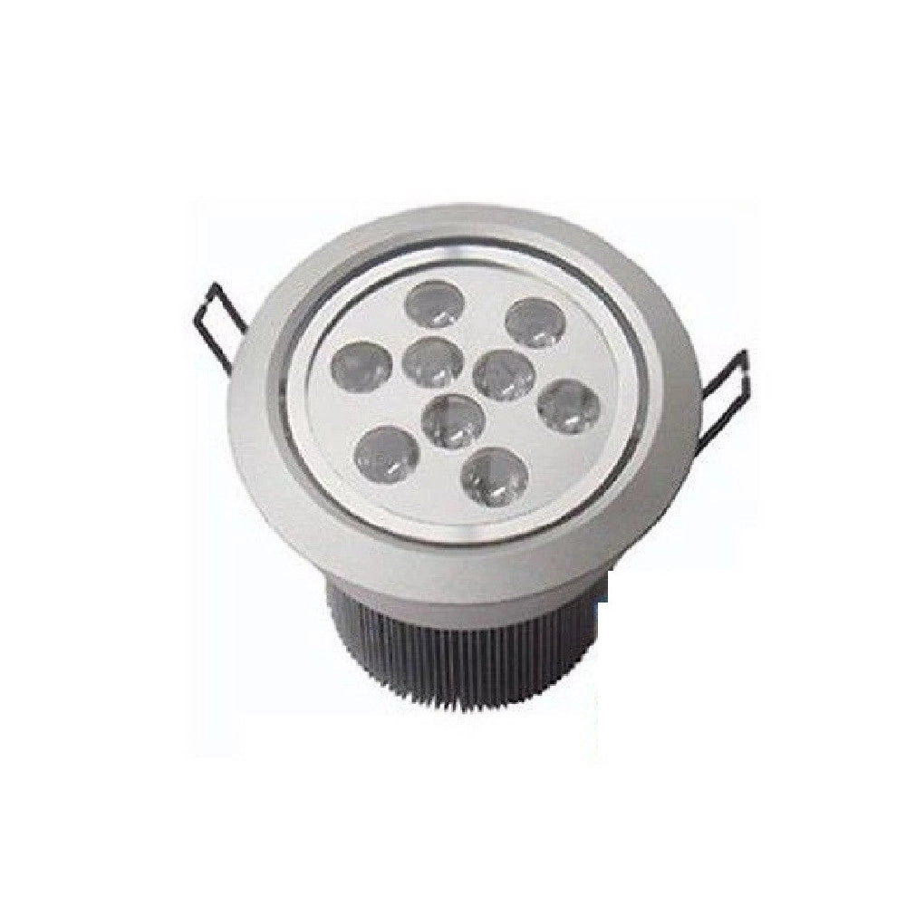 Trade Shop - Faretto Led 9w Ad Incasso Orientabile Spot A Molle Con Alette Luce 220v Driver - -bianco Caldo      -