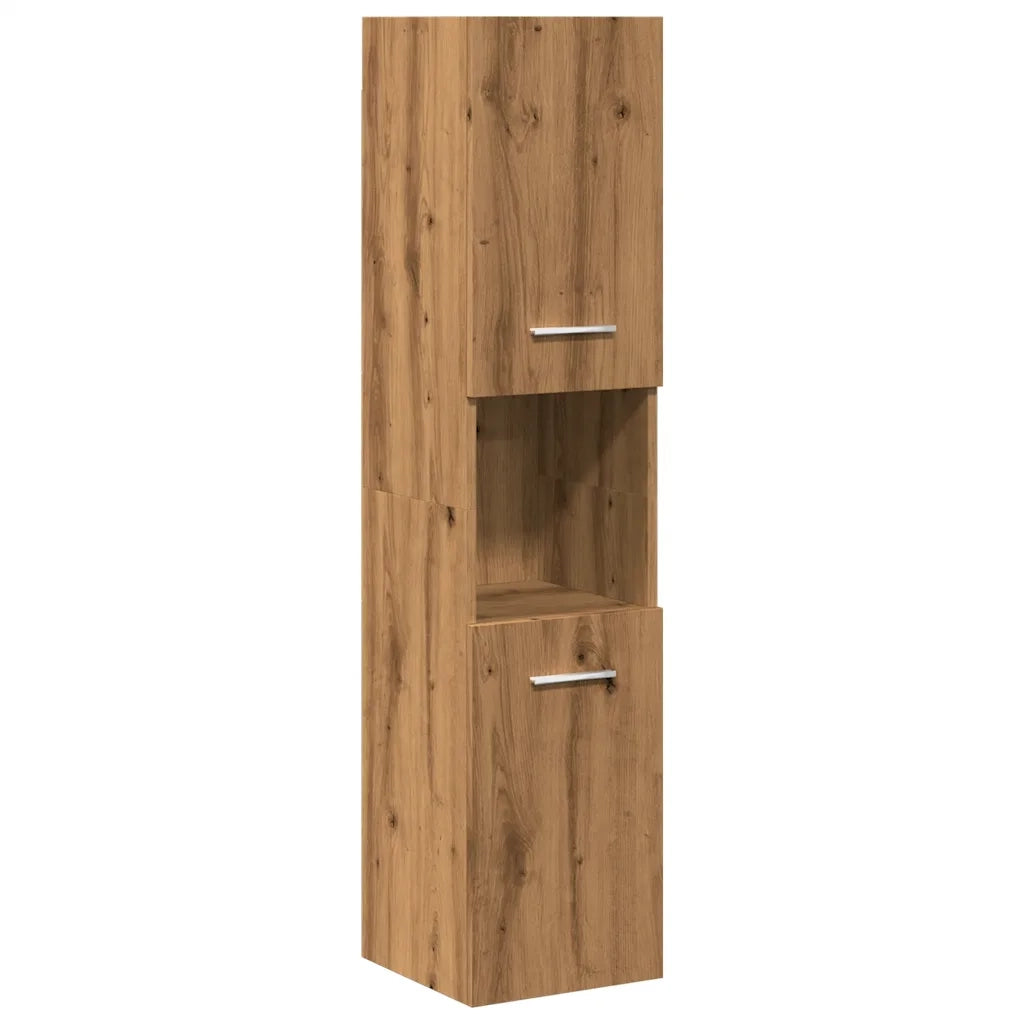 Set Mobili da Bagno 4 pz Rovere Artigianale Legno Multistrato 3328600