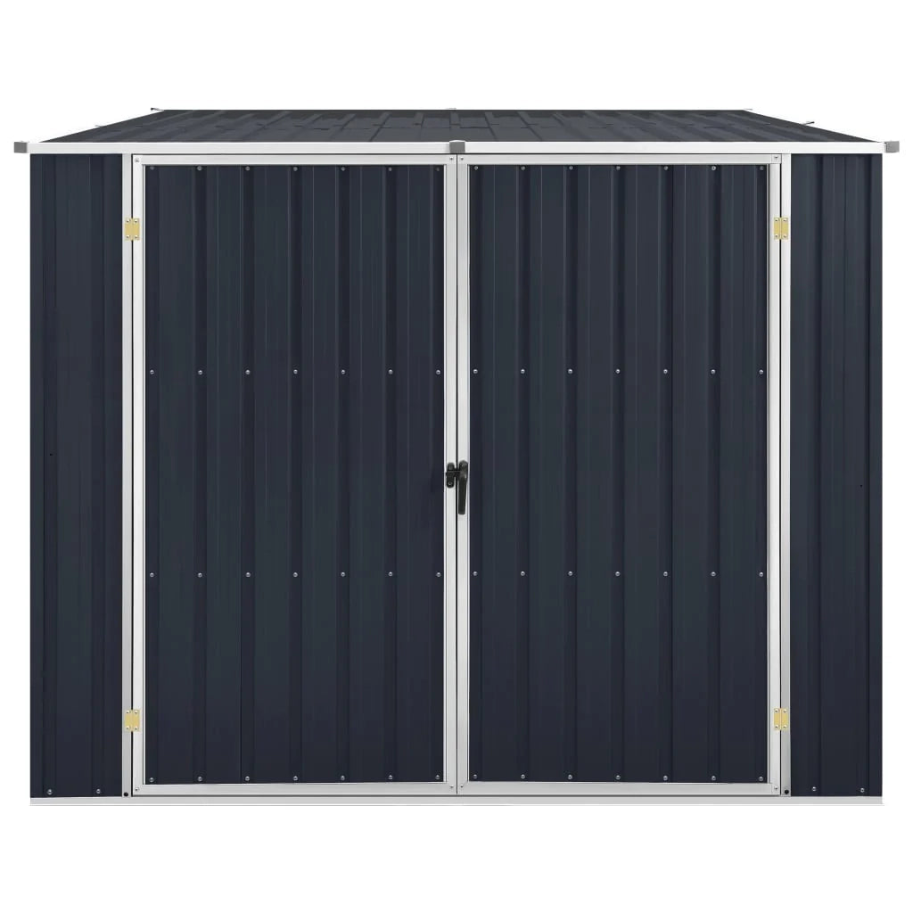 Casetta da giardino cabina ripostiglio casetta da esterno robusta casetta per attrezzi 195 x 198 x 159 cm acciaio zincato antracite 02_0022206