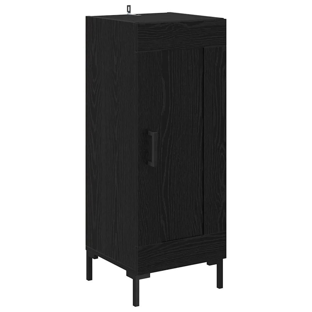 Credenza Rovere Nero 34,5 x 34 x 180 cm Legno multistrato
