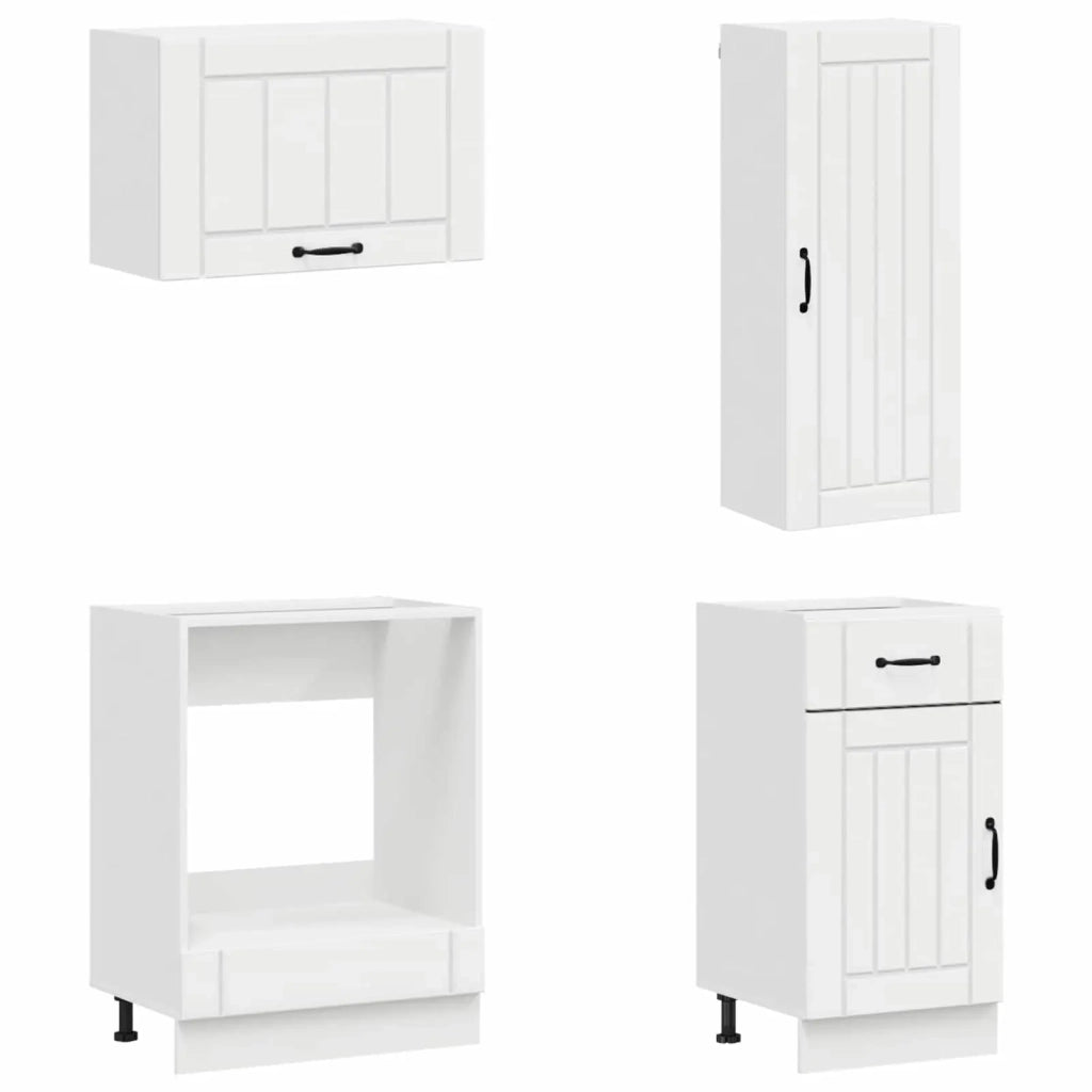 Unità Cucina LUCCA 8 pcs Bianco Lucido Legno ingegnerizzato 3438157