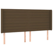 Testiera | Testata ad Orecchio Marrone Scuro 203x16x118/128 cm in Tessuto