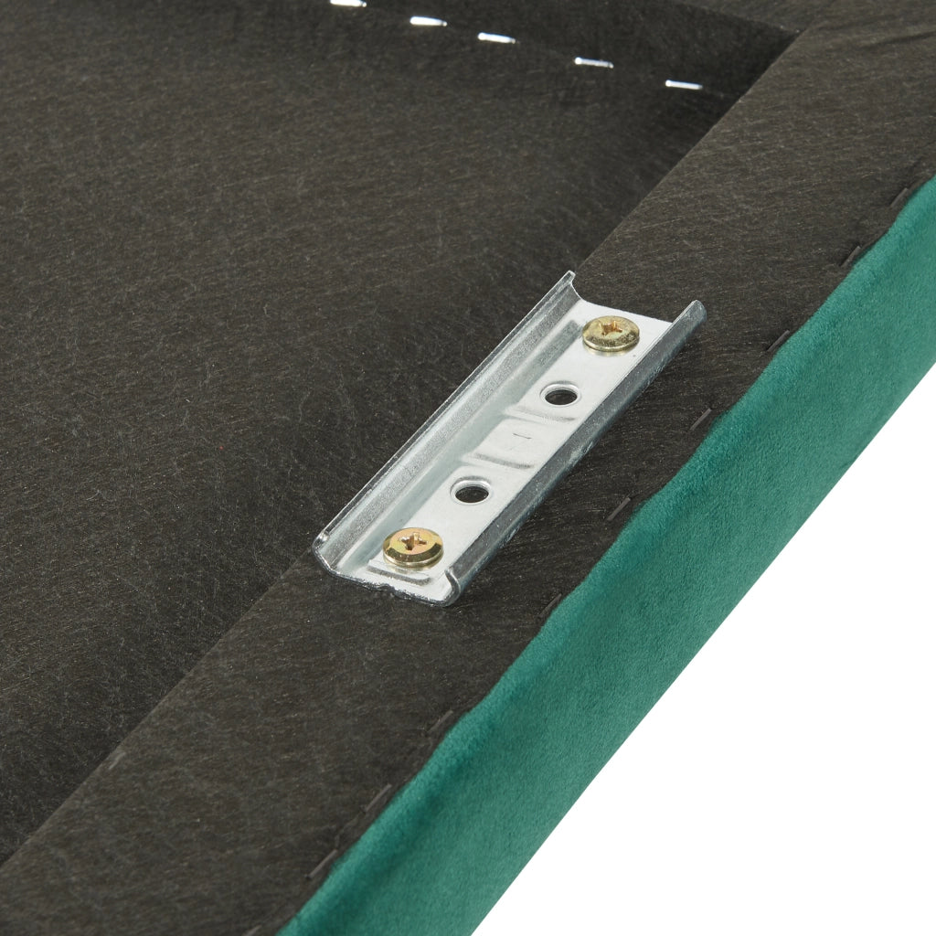 Testiera Imbottita Tervo da Parete per Letto Francese 140 x 50 cm - Verde [en.casa]