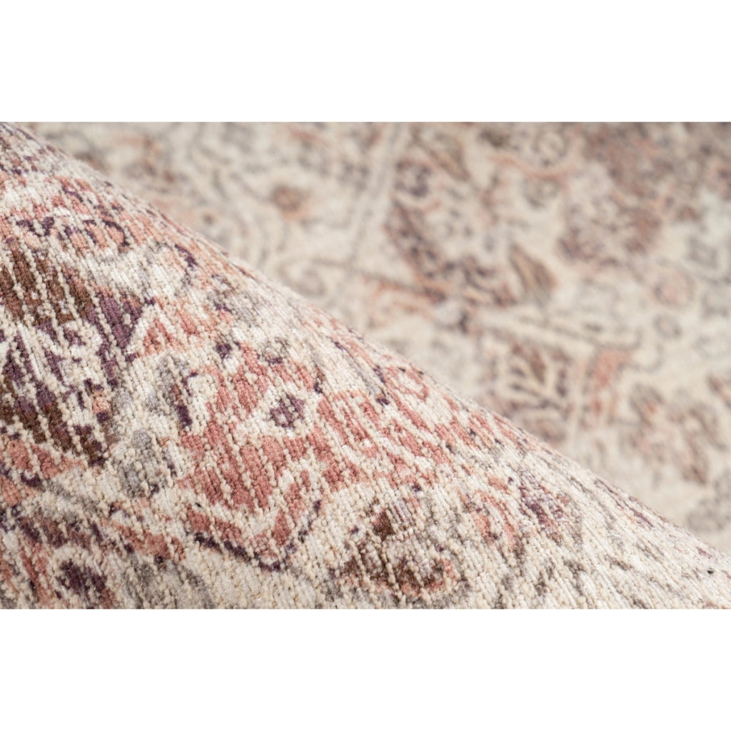 Tappeto Percy 200 in cotone ruggine e grigio