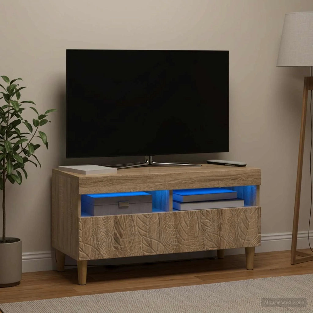 Mobile TV LED Rovere Sonoma Legno ingegnerizzato 897217