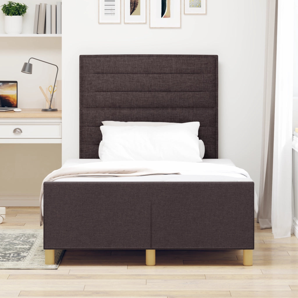 Struttura del Letto  Marrone Scuro 120x200 cm in Tessuto