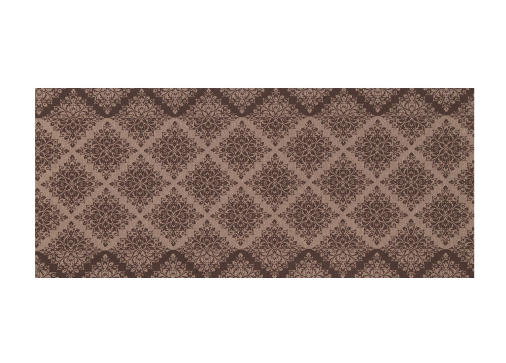 Tappeto Passatoia Tessuto Jacquard Linea Emozioni Disegno Damasque Marrone - 57x90 - Marrone