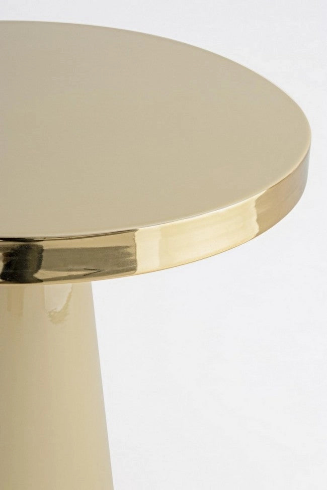 Tavolino Nandika Ivory D45.5 Rotondo in Acciaio