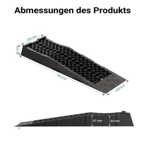 Cunei per camper auto 2 pz. max 3 t 700x200x78 mm Rampa di livellamento in plastica