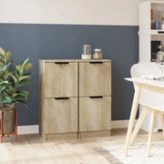 Credenze 2 pz Rovere Sonoma 30x30x70 cm in Legno Multistrato 811176