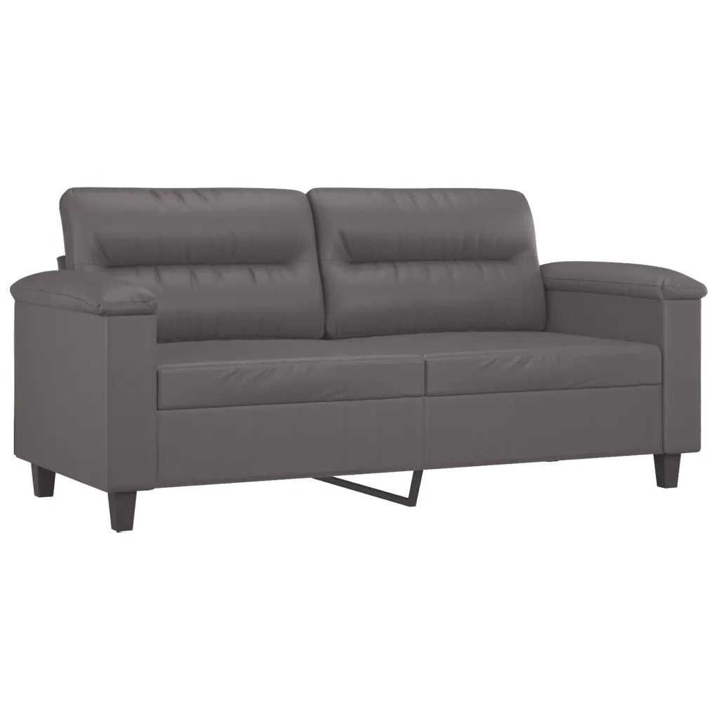 Divano a 2 Posti Grigio 140 cm in Similpellecod mxl 109376