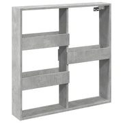 Armadietto a Muro | Mobile a Parete Grigio Cemento 80x15x80 cm Legno Multistrato