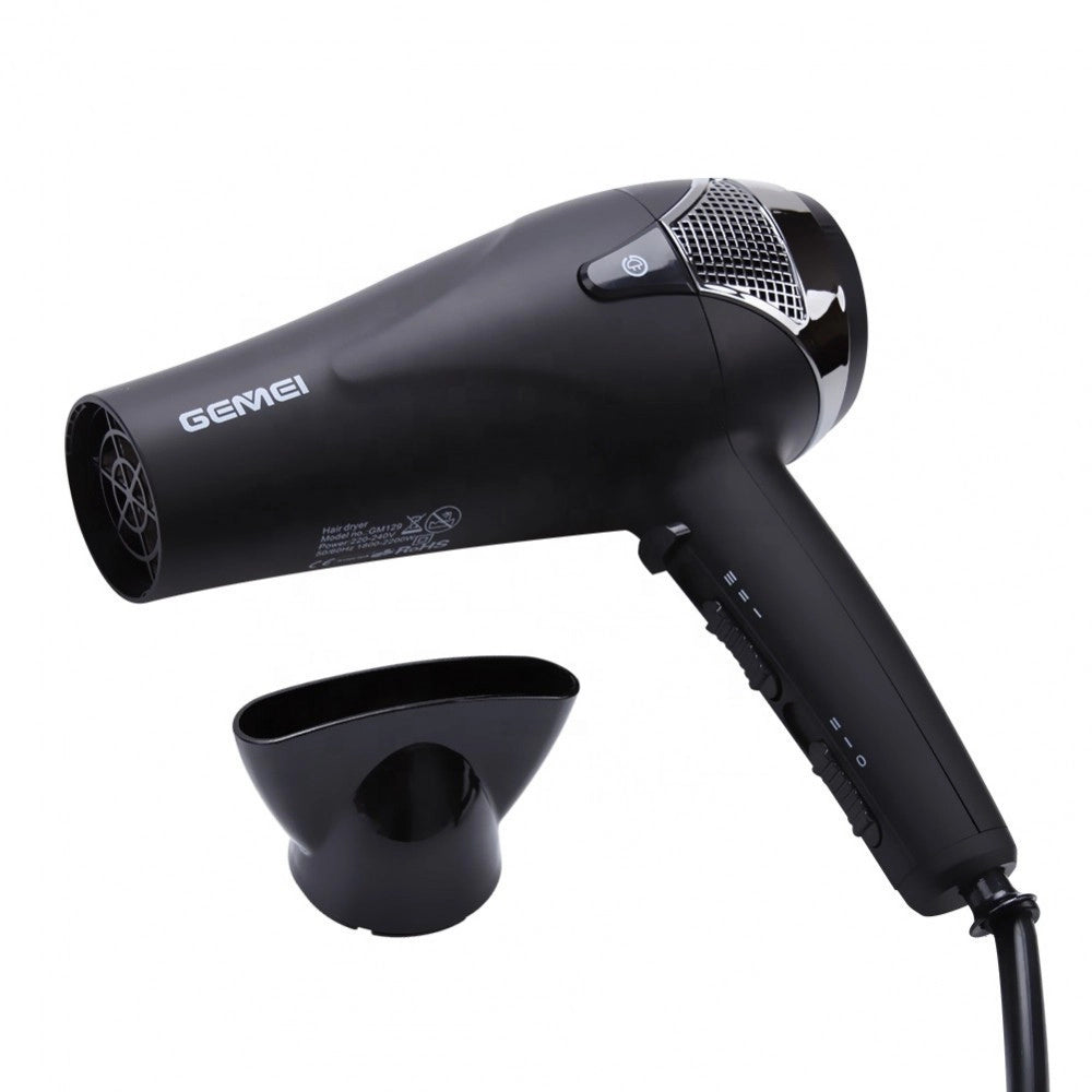 Trade Shop - Asciugacapelli Professionale Phon Corda Retrattile 1800-2200w 2 Velocità Gm-129 -