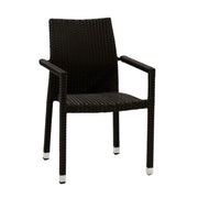 Poltrona adila polyrattan noce quadro cm 60x61h44/46/65/88