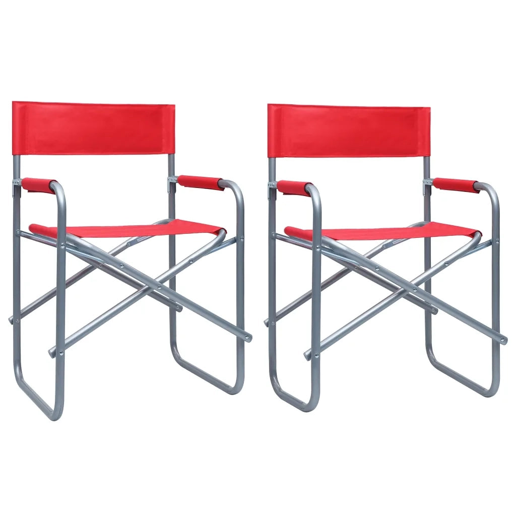 Sedie da Regista 2 pz in Acciaio Rosse cod mxl 106981