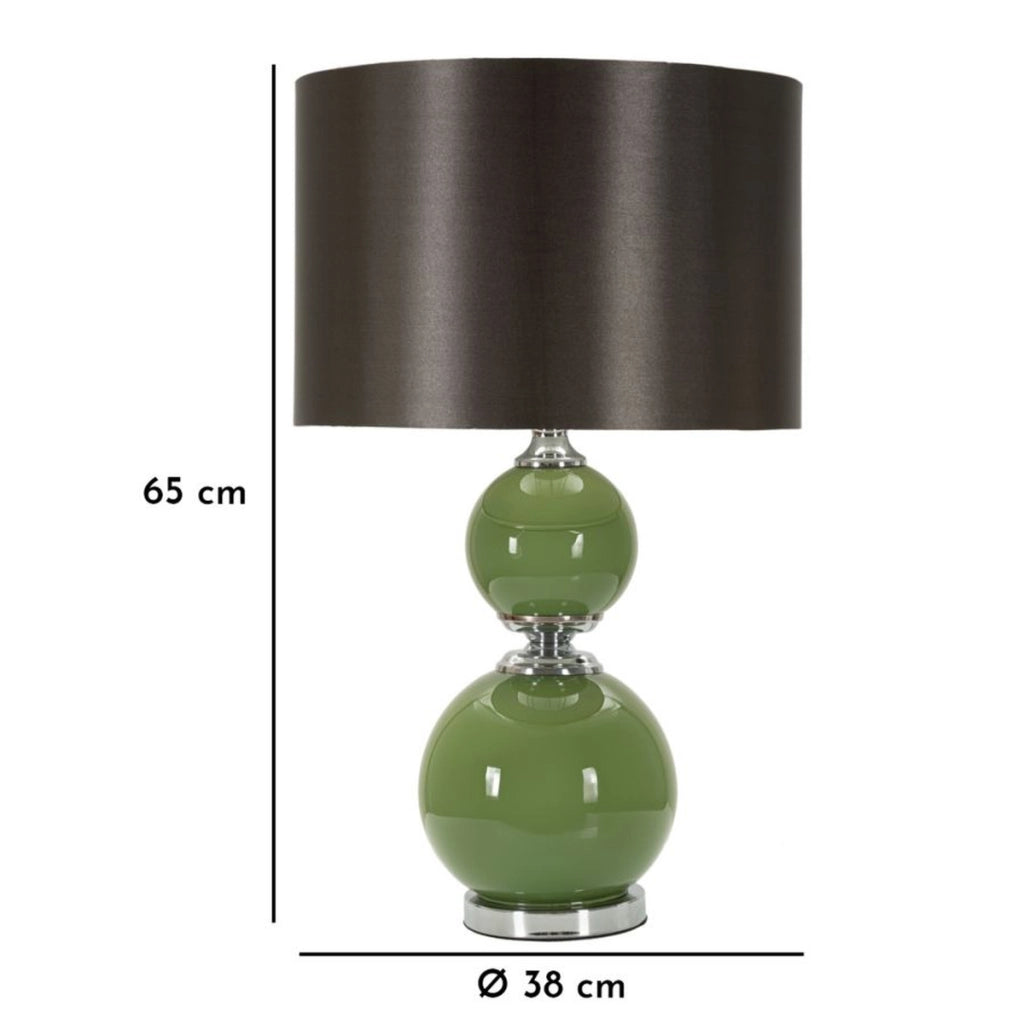 Lampada da Tavolo VKH177, Verde, Metallo, 38x38x65 cm