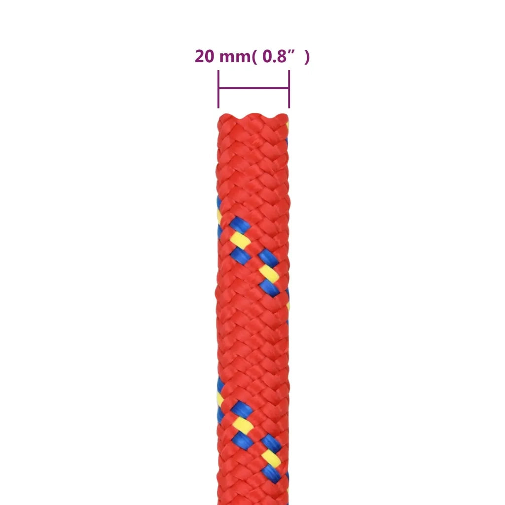 Corda | Fune per barca Rossa 20 mm 50 m in Polipropilene