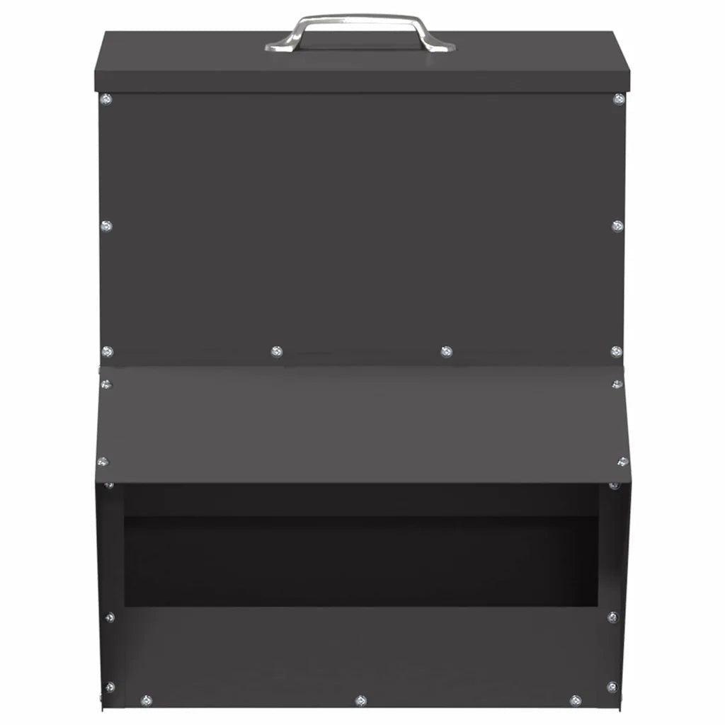 Feeder per pollo Nero 20 x 25 x 35 cm Acciaio laminato a freddo 874693
