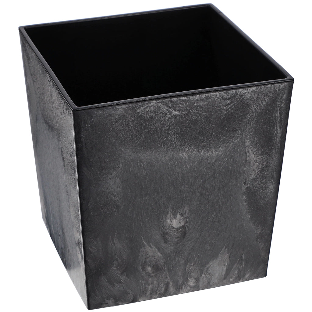 Vaso da fiori KADAX da 25 cm, copertura in plastica nera con inserto.