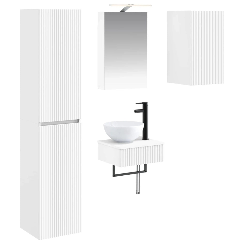 Set di mobili per il bagno 5 pcs Bianco 3407239