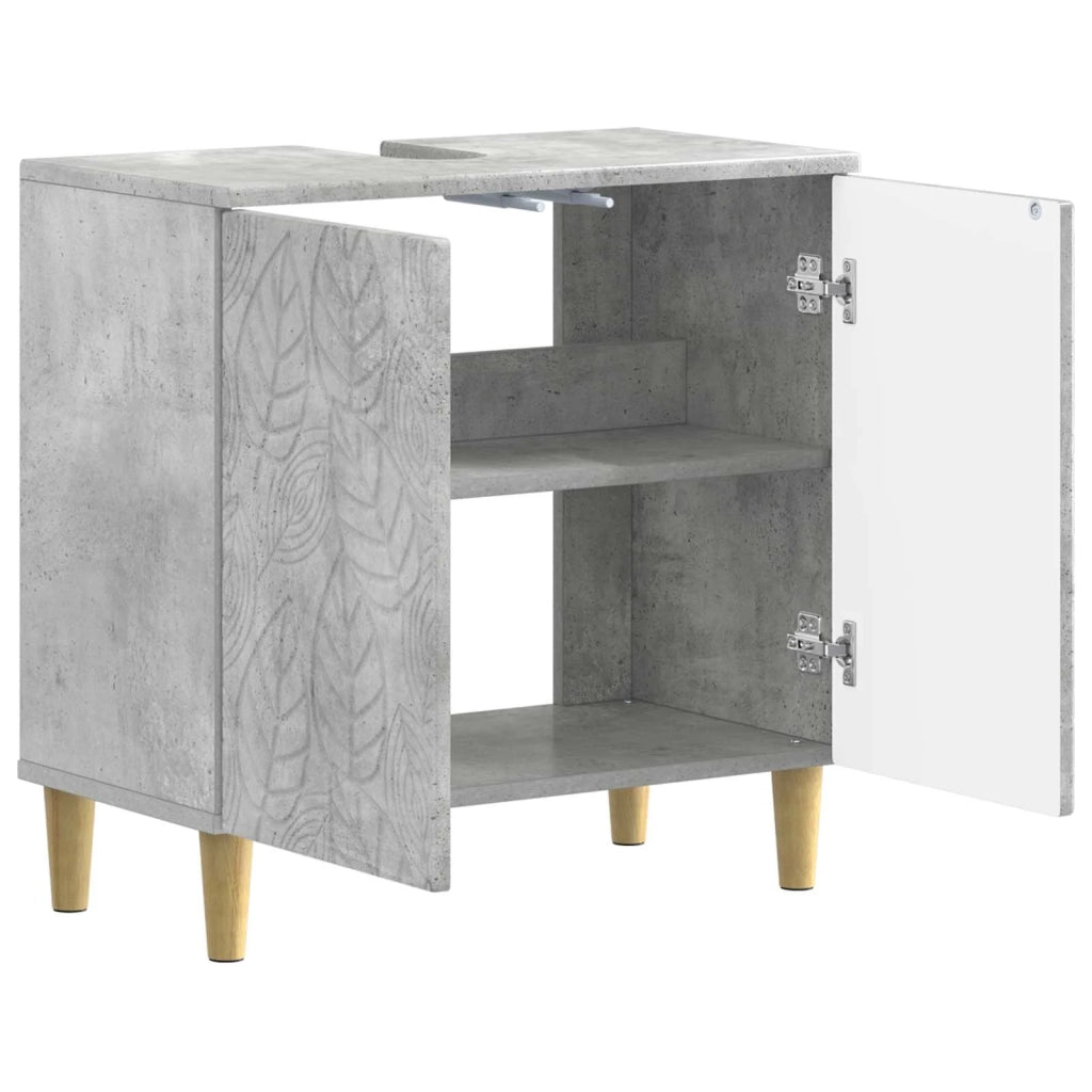 Armadio per Lavabo da Bagno DELFT Grigio Cemento 897008