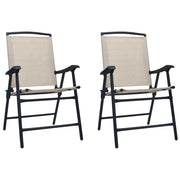 Sedie da Giardino Pieghevoli 2 pz in Textilene Cremacod mxl 79825