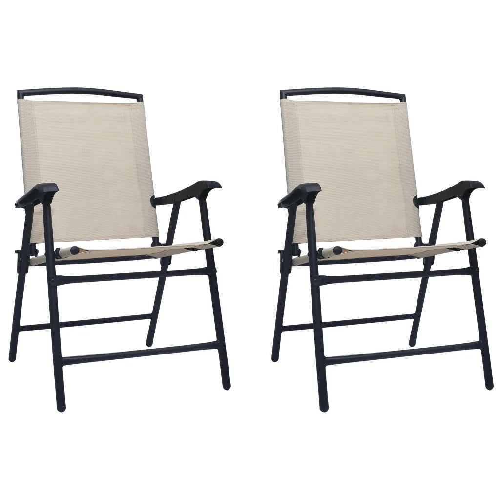Sedie da Giardino Pieghevoli 2 pz in Textilene Cremacod mxl 79825