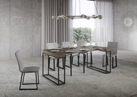 Consolle Allungabile 90-300x40x77 cm Epoca Tortora Telaio Antracite