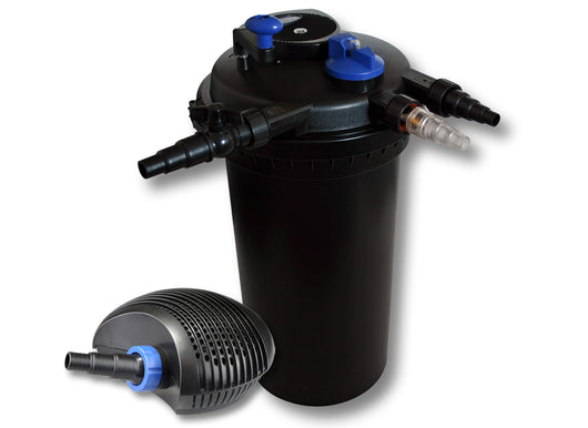 Set per laghetti Filtro a pressione 30000l Chiarificatore UVC 18W Pompa da 40W