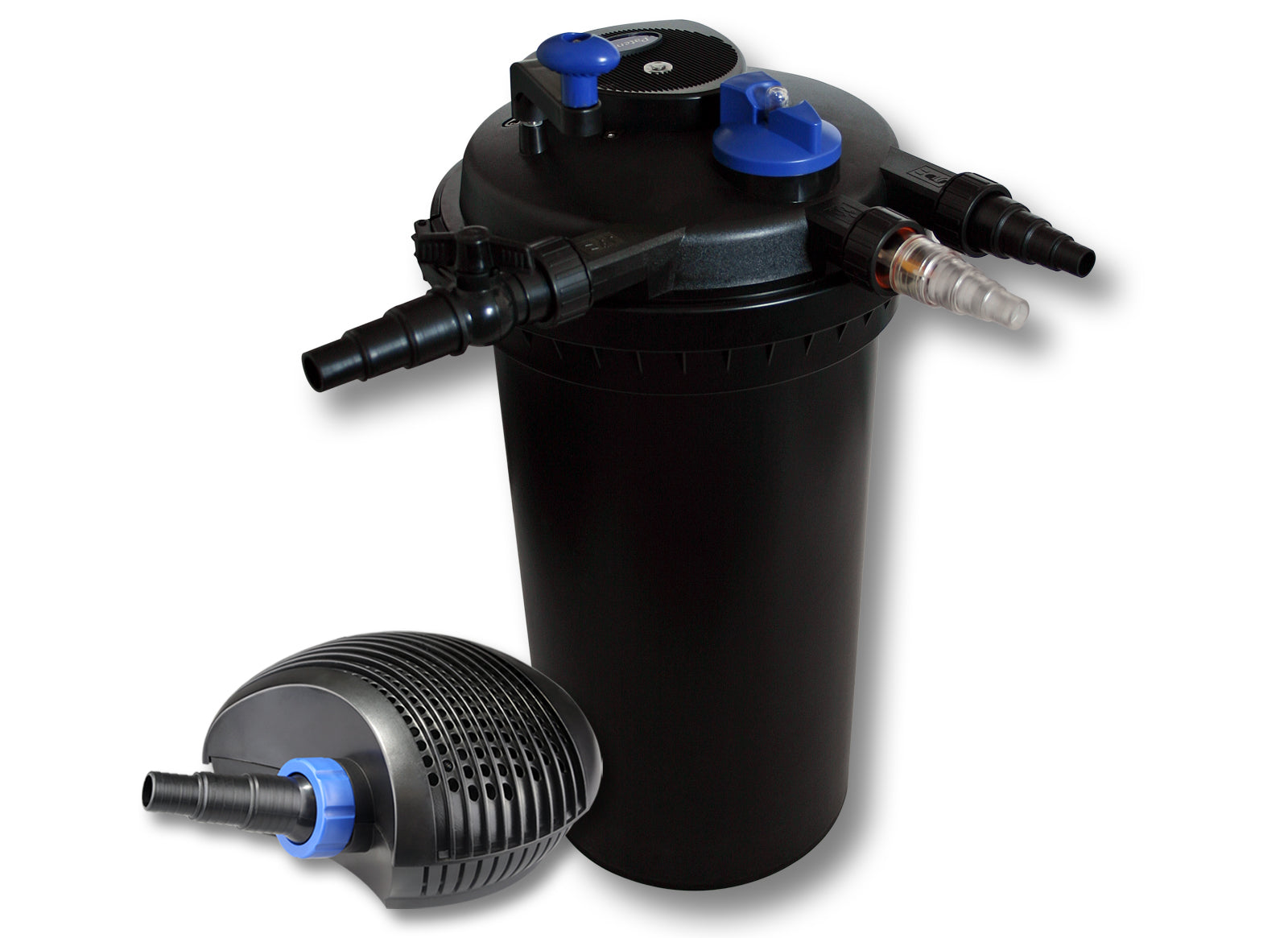 Set per laghetti Filtro a pressione 30000l Chiarificatore UVC 18W Pompa da 40W