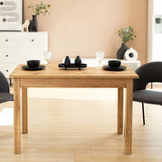 Litabana, Tavolo Fisso 6 Posti, 120x70x76h cm Marrone Rovere Nodi