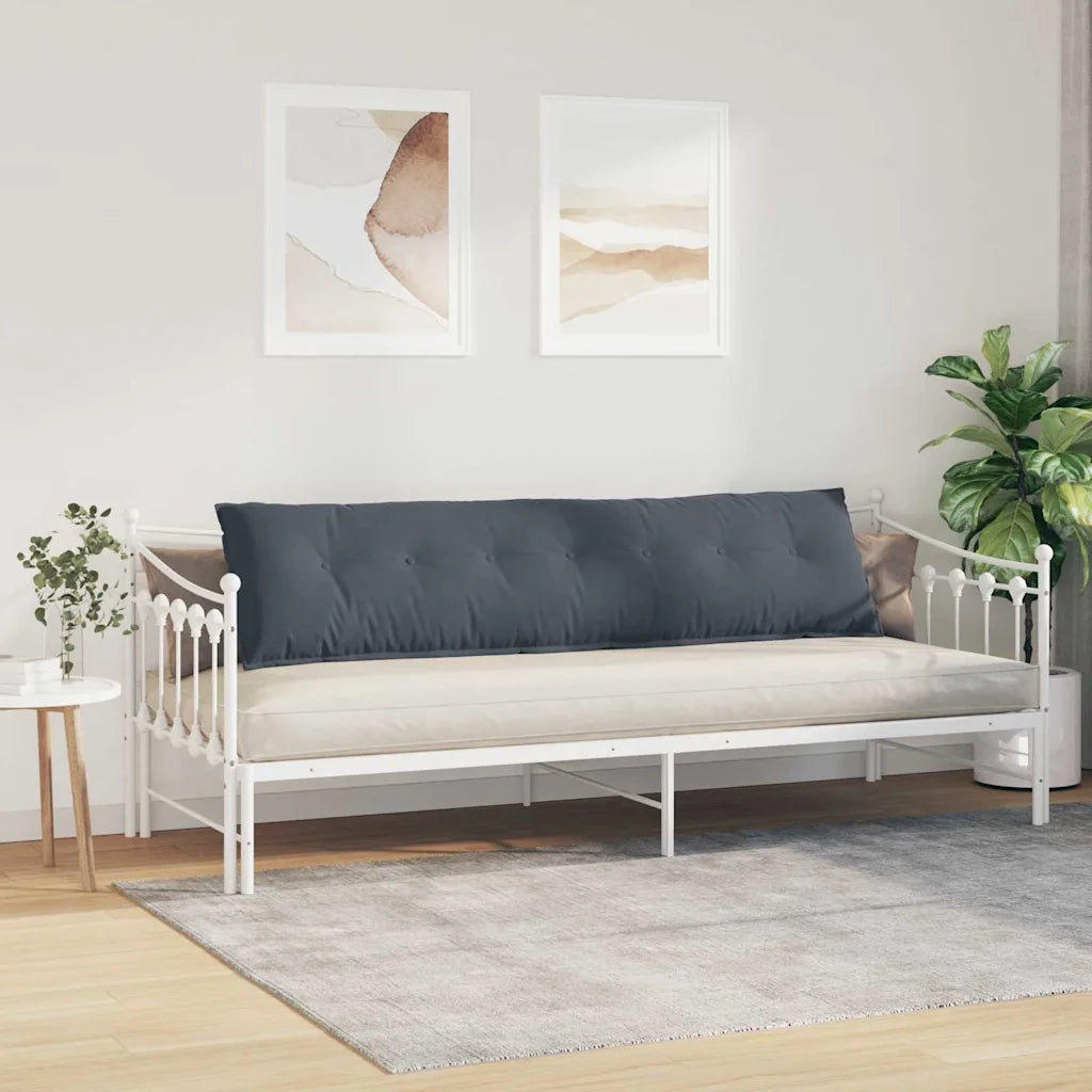 Cuscino per Schiena Grigio scuro 200 x 50 cm Tessuto in Cords