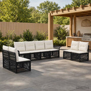 Set Divano da Giardino 8 pz Nero polyrattan 3434803
